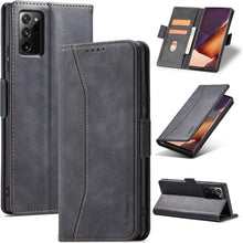 Samsung Galaxy Note 20 Hülle Leder mit Ständer und Kartenfach