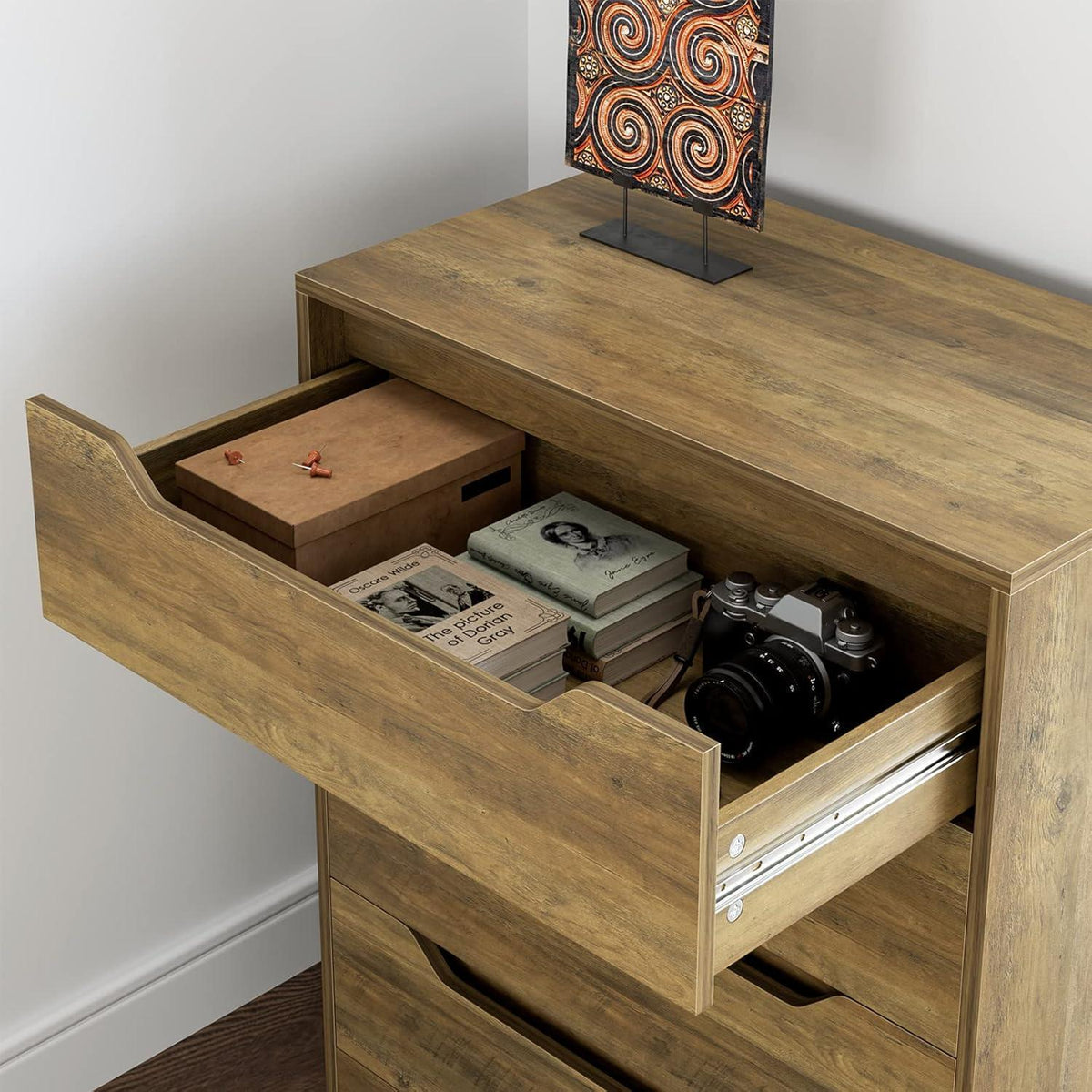 Kommode mit 4 Schubladen – Braun, Schlafzimmer Sideboard