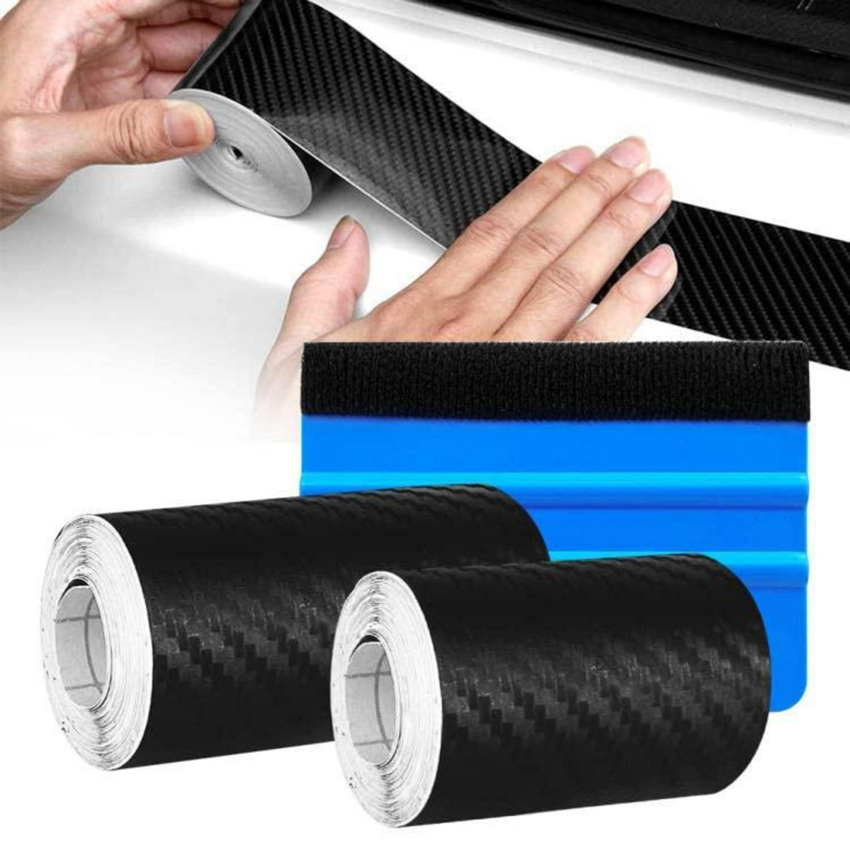 Carbon Folie Einstiegsleisten Schutz Aufkleber 5cm & 7cm Rolle