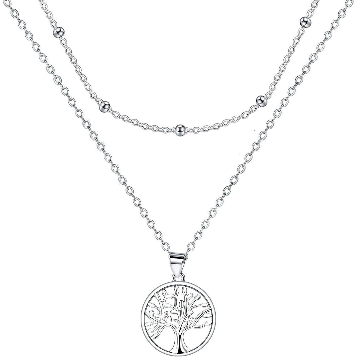 Damen Halskette Lebensbaum 925 Silber, Geschenk für Sie
