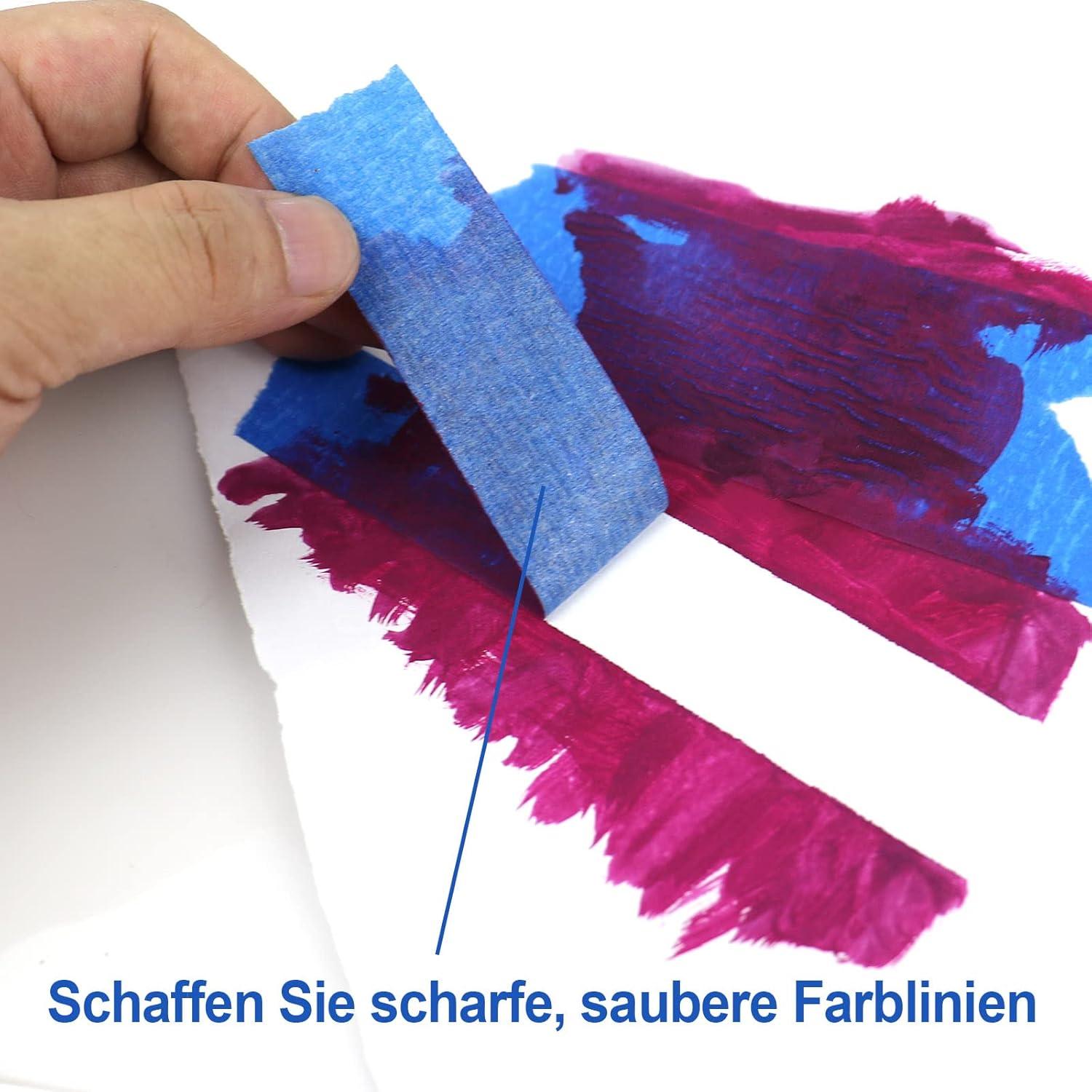 Blau Kreppband 48mmx50m - Universal Malerkreppband - Leicht Abnehmbar - Wasserdicht