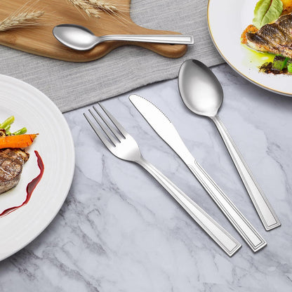 Hunnycook Besteck Set 60 teilig Edelstahl 12 Personen Spülmaschinenfest