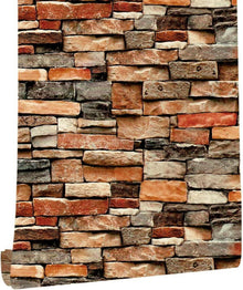 Selbstklebende Vintage Backstein Tapete Wasserdicht 45x1000cm