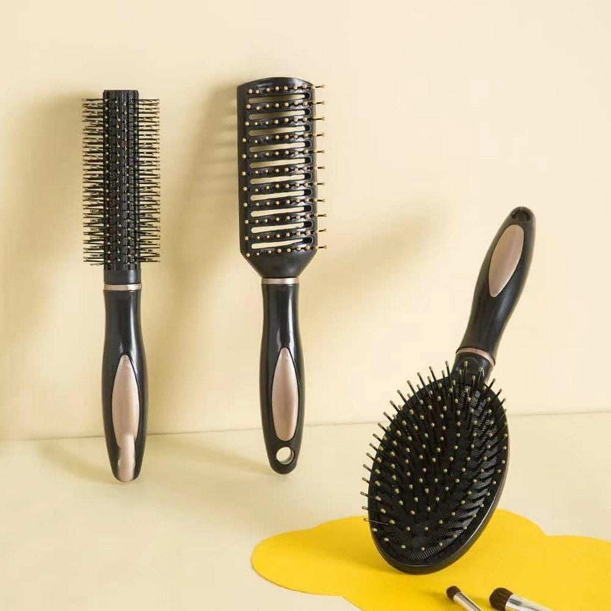 3er Set Haarbürsten: Anti-Statik, Massage, Entspannung für alle Haartypen