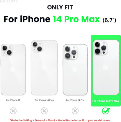 ORNARTO Magnetische iPhone 14 Pro Max Hülle 6,7 Zoll 2022