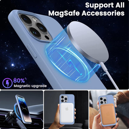 ORNARTO Magnetische Silikonhülle für iPhone 14 Pro Max 6,7 Zoll 2022