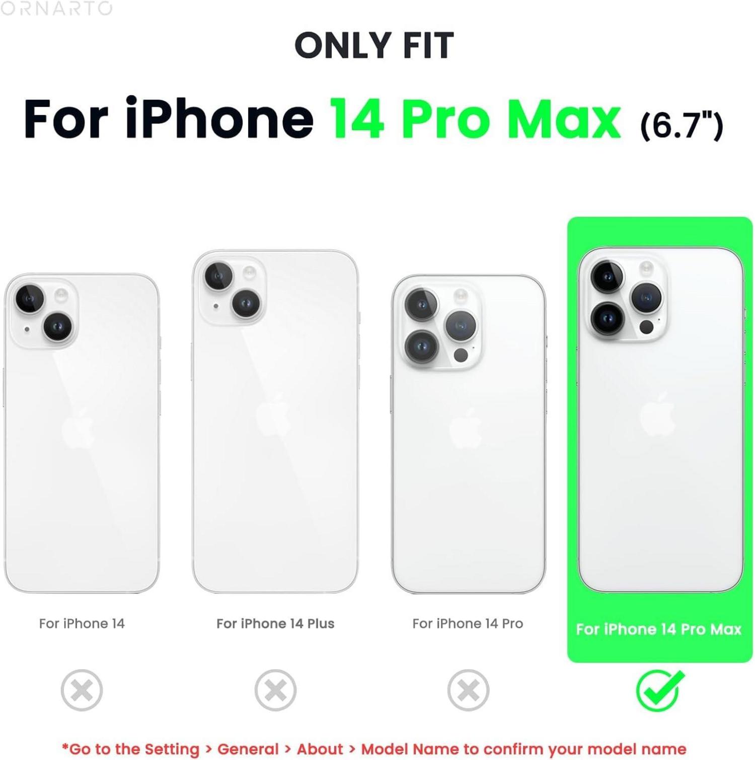 ORNARTO Magnetische Silikon Hülle für iPhone 14 Pro Max 6,7