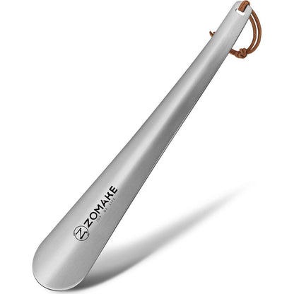 ZOMAKE Metall Schuhlöffel Edelstahl 30cm Silber Shoe Horn