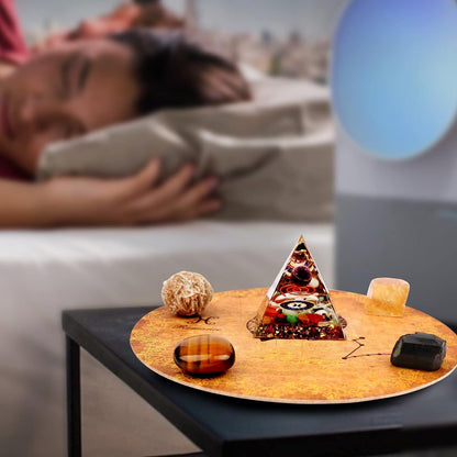 Fische Horoskop Orgonpyramide Geschenkset mit Heilkristallen