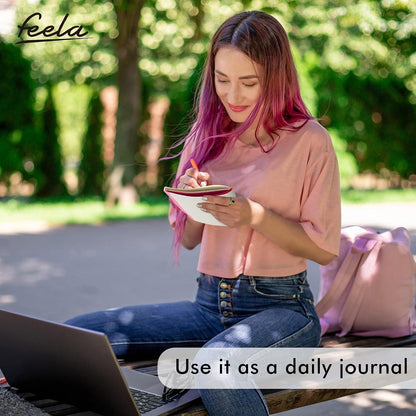 8 Notizbücher A5, Liniert, Beerenfarben – Reisetagebuch & Schulbedarf