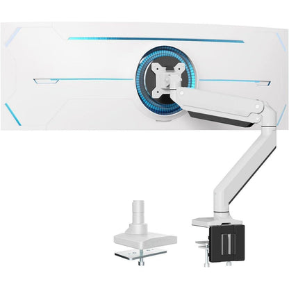 Monitor Tischhalterung Aluminium Schwenkbar Höhenverstellbar 17-49 Zoll Weiß