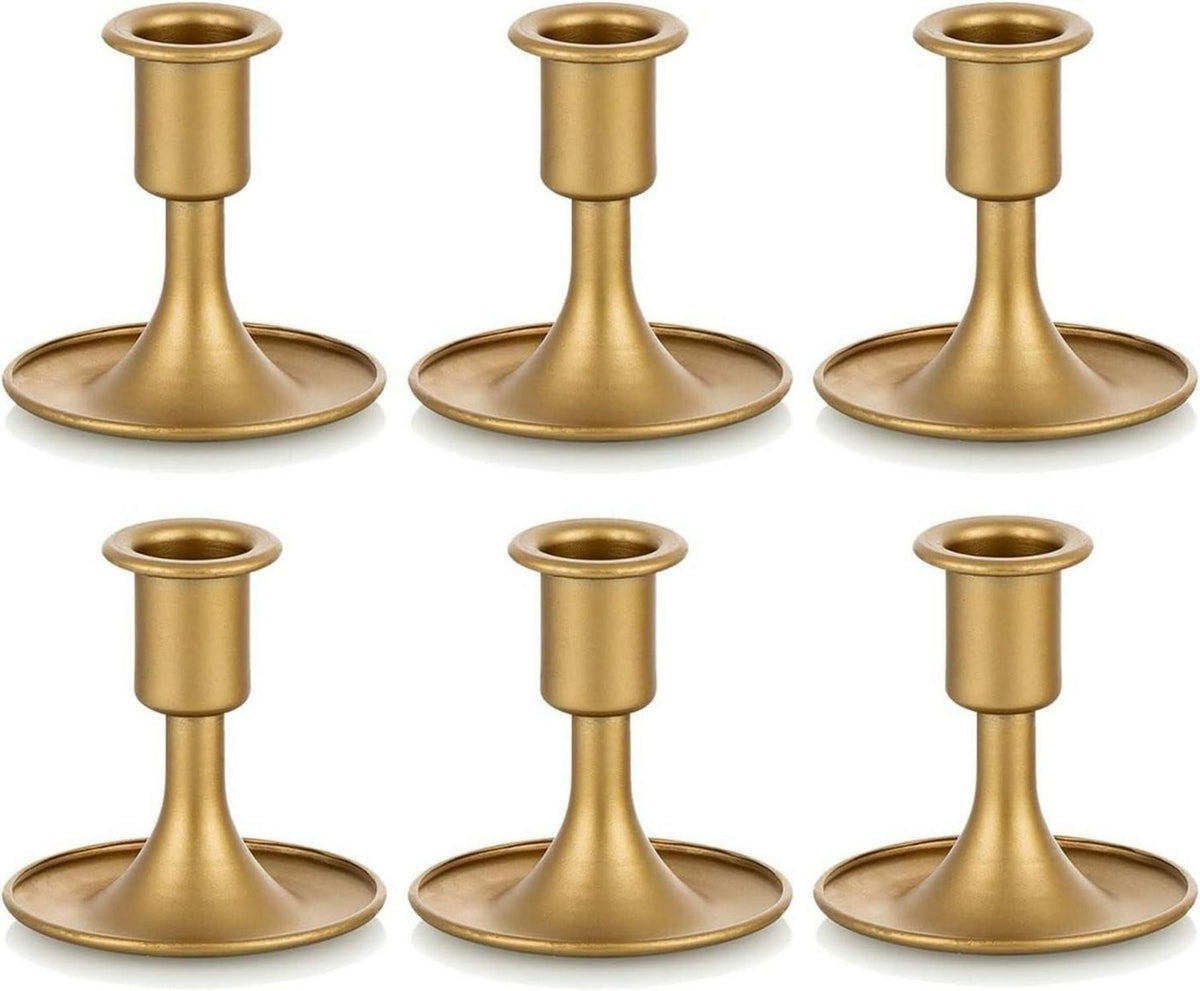 Goldene Stabkerzenhalter Set Festliche Tischdekoration