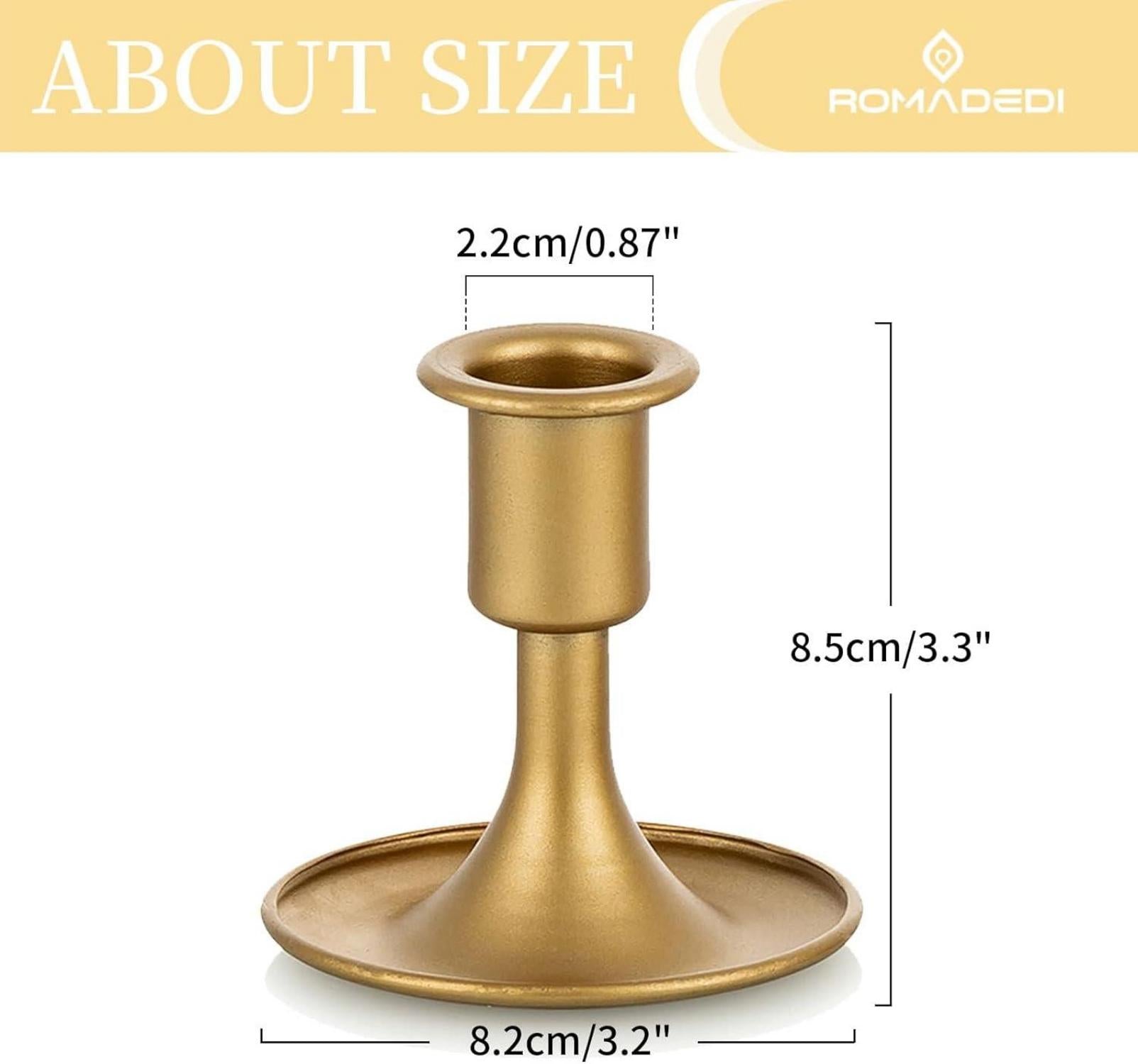 Goldener Kerzenständer Set Hochzeit Party Tischdeko 12er Stabkerzenhalter