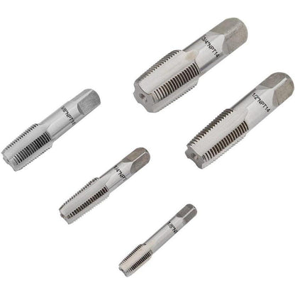 5tlg. NPT Rohrgewindebohrer Set G1/8" - G3/4" Zoll Legierter Stahl
