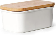 Butterdose Keramik mit Holzdeckel 250g Aufbewahrung Vintage