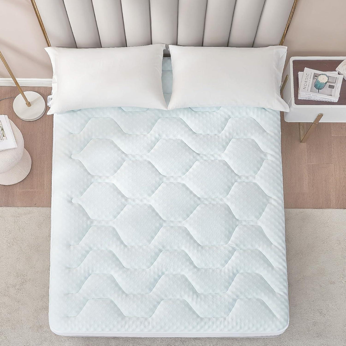 Gel Matratzentopper 140x200cm mit Memory Foam, atmungsaktiv