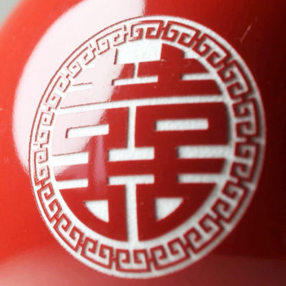 Chinesisches Hochzeitstee-Set mit Doppelglückssymbol