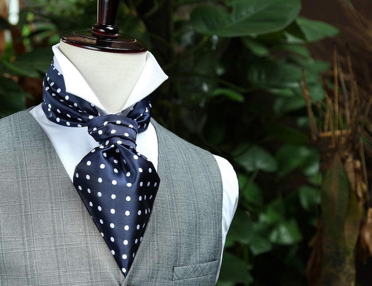 Eleganter Gepunkteter Krawattenschal für Herren Hochzeit Business
