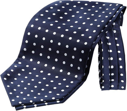 Herren Hochzeit Ascot Krawattenschal Gepunktet Elegant Business Halstuch Blau