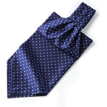 Herren Ascot Krawattenschal Gepunktet Elegant Business Blau