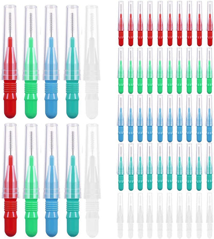 50 Stück Interdentalbürsten Zahnzwischenraumbürsten Reinigungszubehör