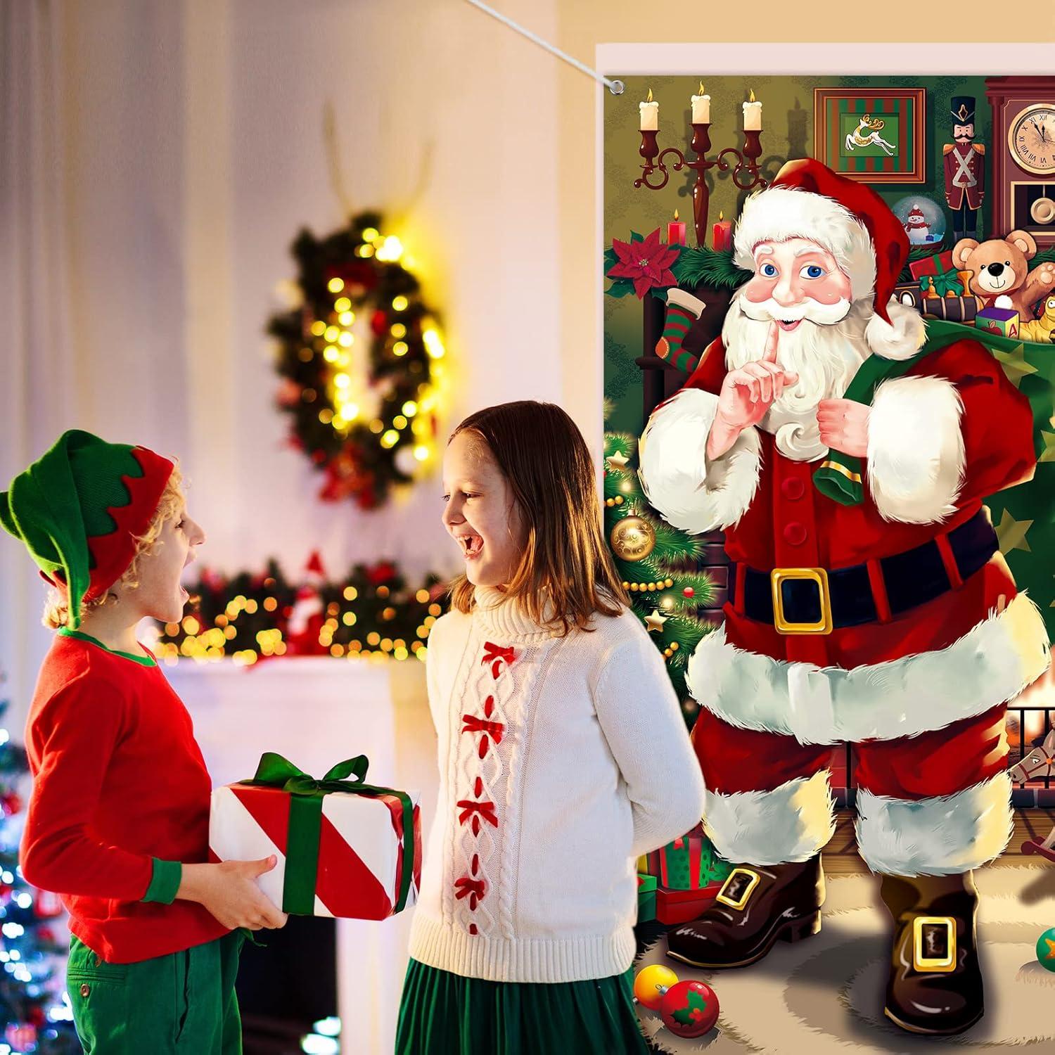 Weihnachtsmann Türabdeckung Dekoration Hängend Tür Banner Haustür Vintage