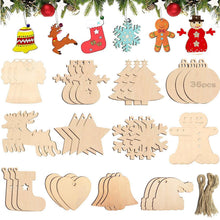 86 Holzanhänger Weihnachten – Bastelset für DIY Baumschmuck