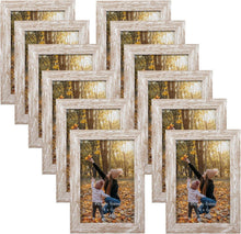 12er Set Bilderrahmen 10x15 cm Natur Design mit Plexiglas