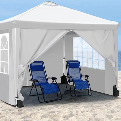 3x3m Pavillon mit 4 Seitenwänden – Weiß, Robust & Wetterfest