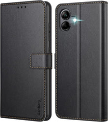 Samsung Galaxy A04 Handyhülle Leder Klapphülle Schwarz