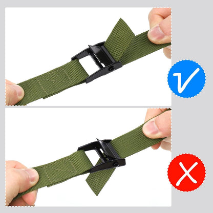 Hejo Spanngurte Kurz grün 40cm 10er Pack - Verstellbare Zurrgurte mit Klemmschloss