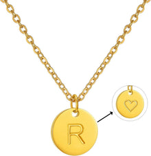 Initialen Kette Buchstaben Anhänger mit Herzen Geschenk für Mädchen