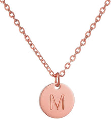 Initiale Buchstaben Halskette Rosegold Herz Anhänger Gold Silber
