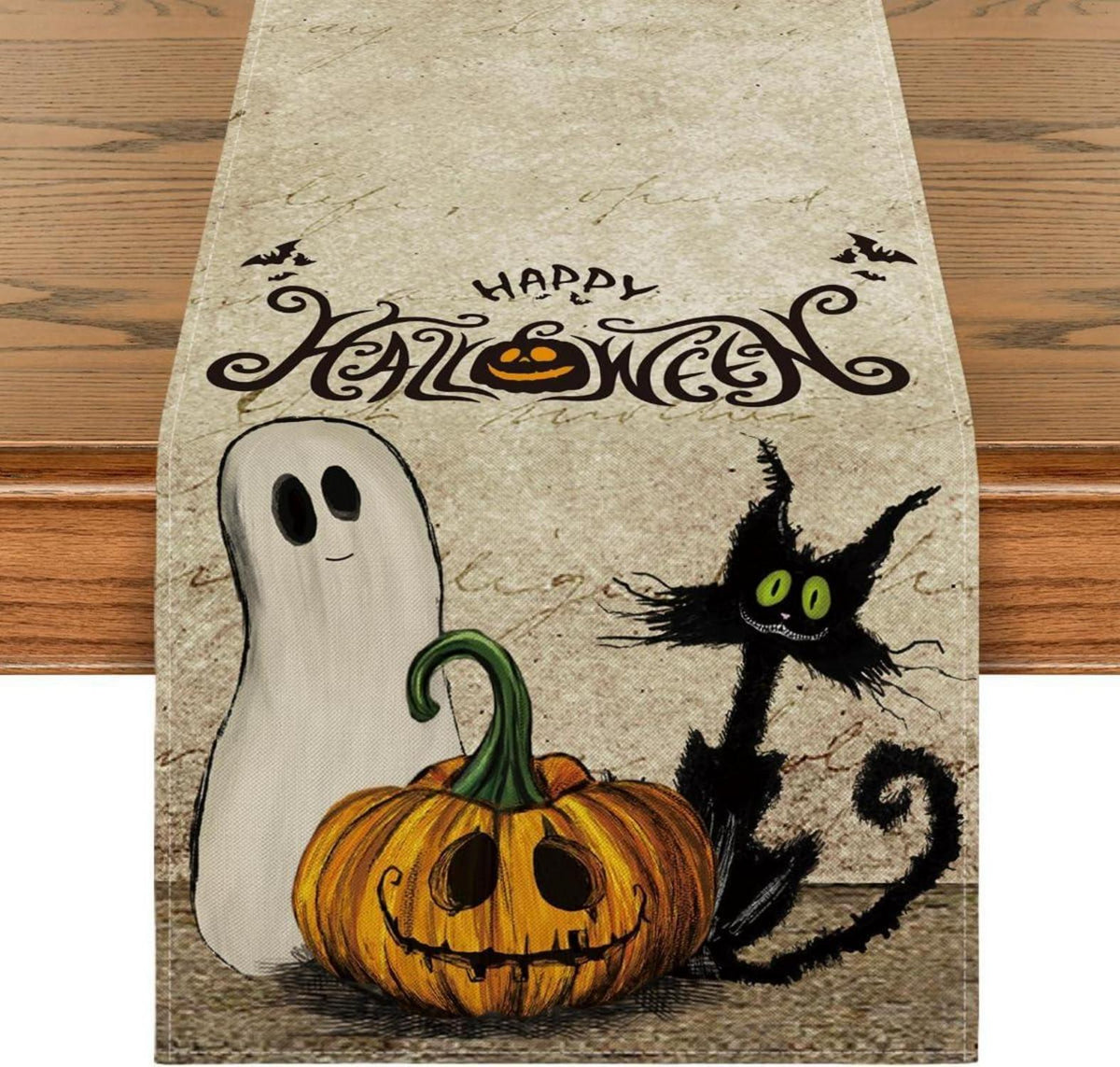 Halloween Tischläufer Katze Geist Party Deko 40x180 cm