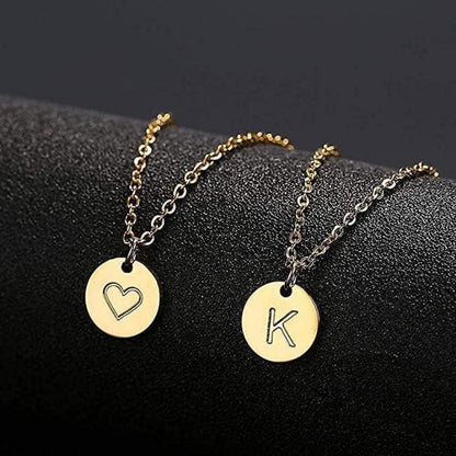 Damen Initialen Kette Buchstaben Anhänger Gold Rosegold Silber mit