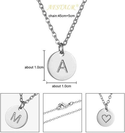 Damen Initialen Kette Buchstaben Anhänger Gold Silber Rosegold mit