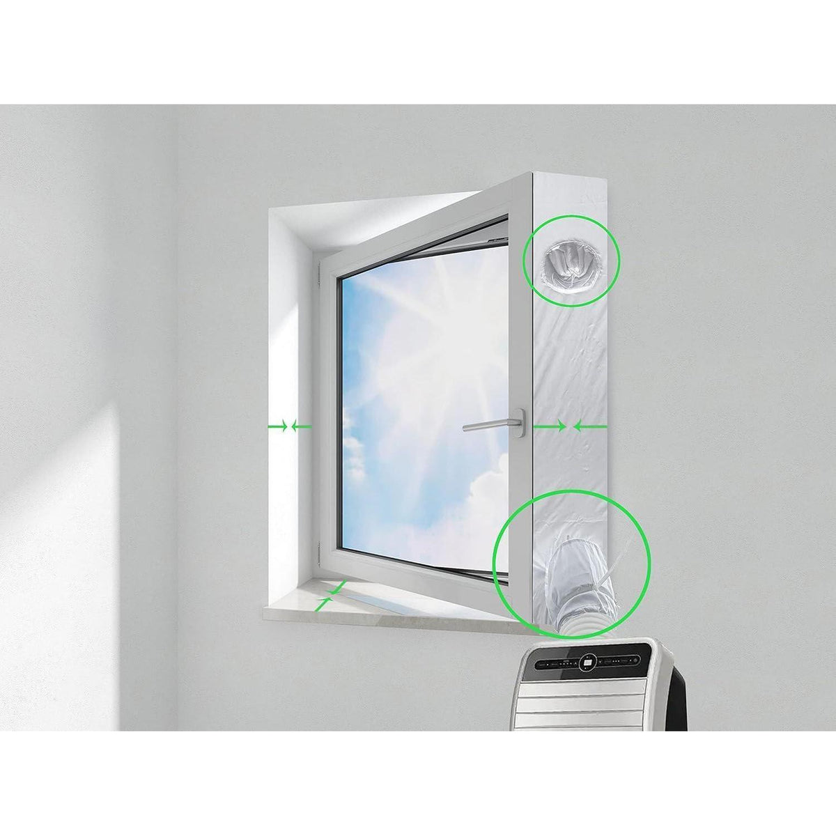 Fensterabdichtung für Mobile Klimaanlage – 500cm mit Schlauch