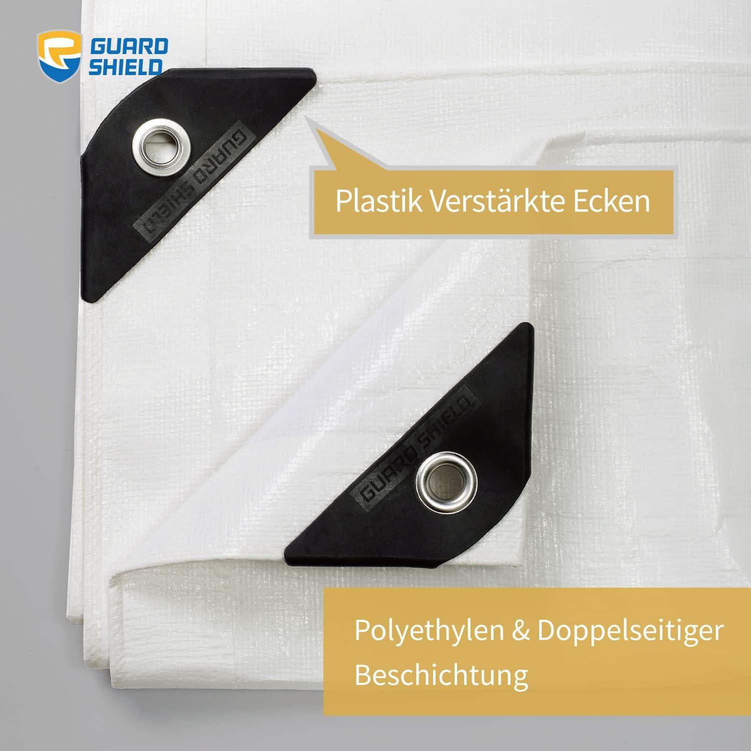 Abdeckplane Wasserdicht 3m x 6m Weiß 160g/m² UV-stabilisiert