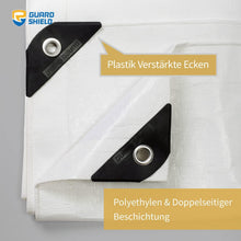 Abdeckplane Wasserdicht 3m x 6m Weiß 160g/m² UV-stabilisiert