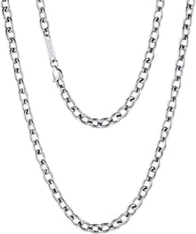 18K Goldbeschichtete Edelstahl Kabelkette Halskette 2-6mm