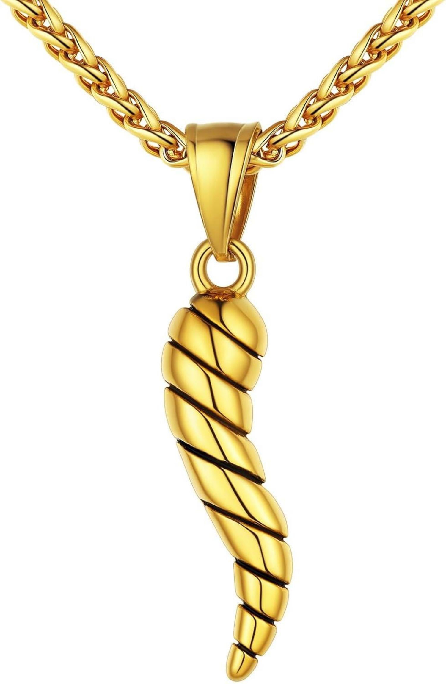 Hornkette Italienisches Horn Halskette Glücksbringer Amulett