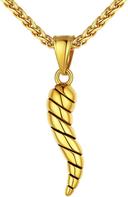 Hornkette Italienisches Horn Halskette Glücksbringer Amulett