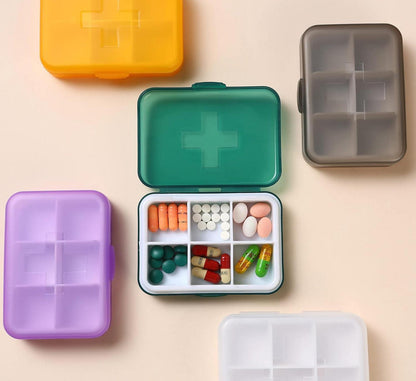 Wöchentliche Pillendose tragbarer Organizer 7 Tage Medikamente dunkelgrün