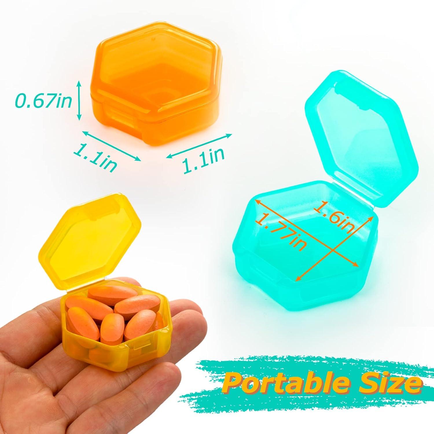 Mini Pillendose für unterwegs 7-Tage Tablettenbox Vitamine Fischöl