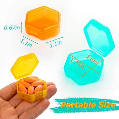 Mini Pillendose für unterwegs 7-Tage Tablettenbox Vitamine Fischöl