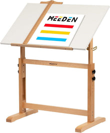 Zeichentisch 90x60 cm Künstlertisch Buchenholz Neigbar Robust
