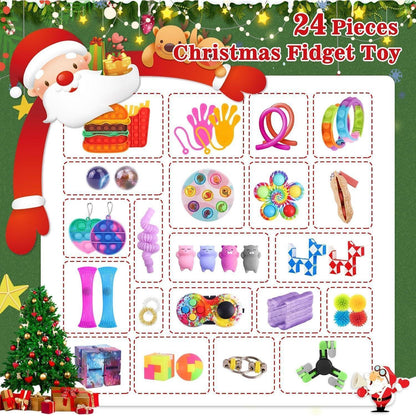 Fidget Toys Adventskalender 2024 für Kinder Weihnachten