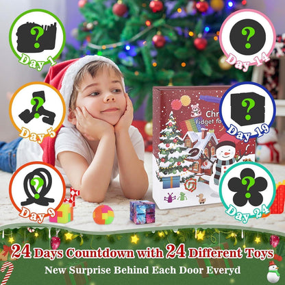Fidget Toys Adventskalender 2024 für Kinder Weihnachten
