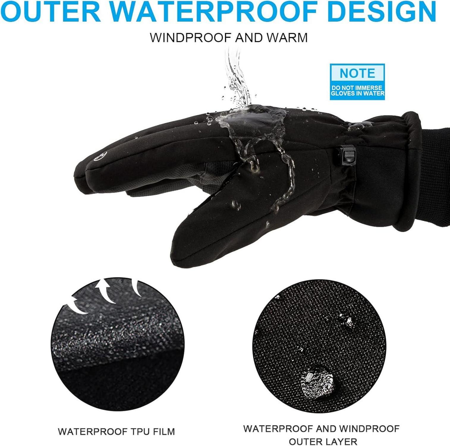 Winterhandschuhe Damen Herren Wasserdicht Skihandschuhe Thinsulate