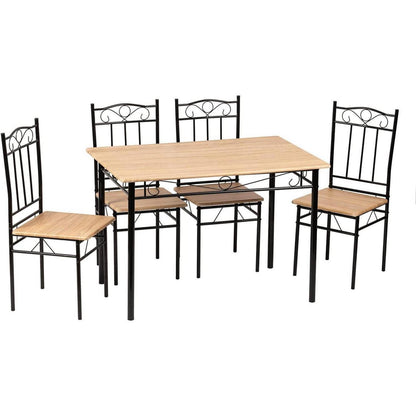 Esstisch Set Buchenholz mit 4 Stühlen – Modern & Vielseitig